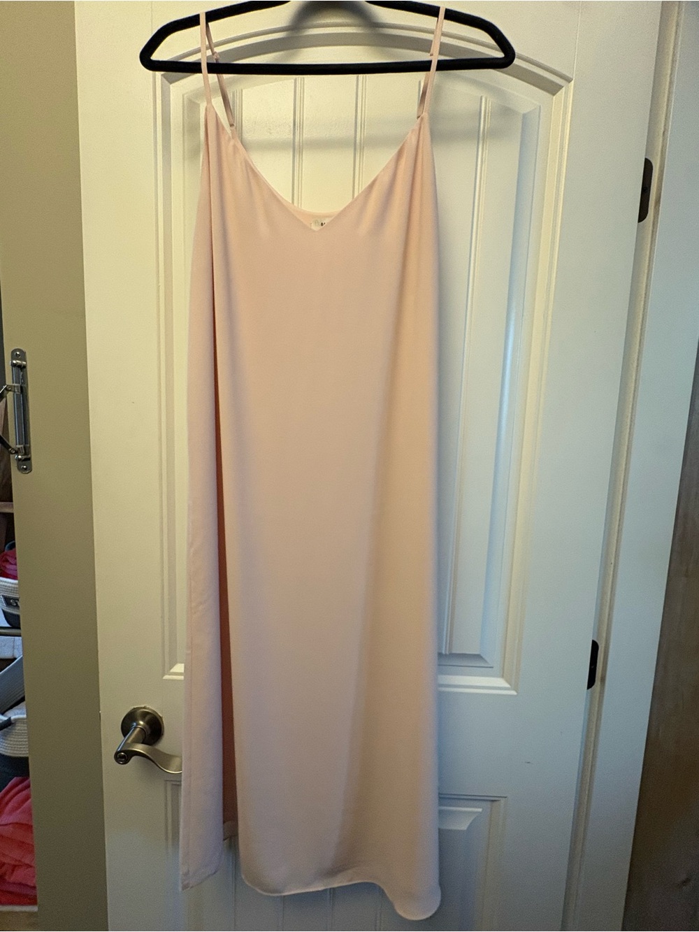 Aritzia Pale Pink Slip Midi Dress